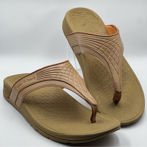 New Balance Shoes - New Balance Wellness Thong Sandals Brown & Orange Women’s Shoe Sz.8 B Flip Flop